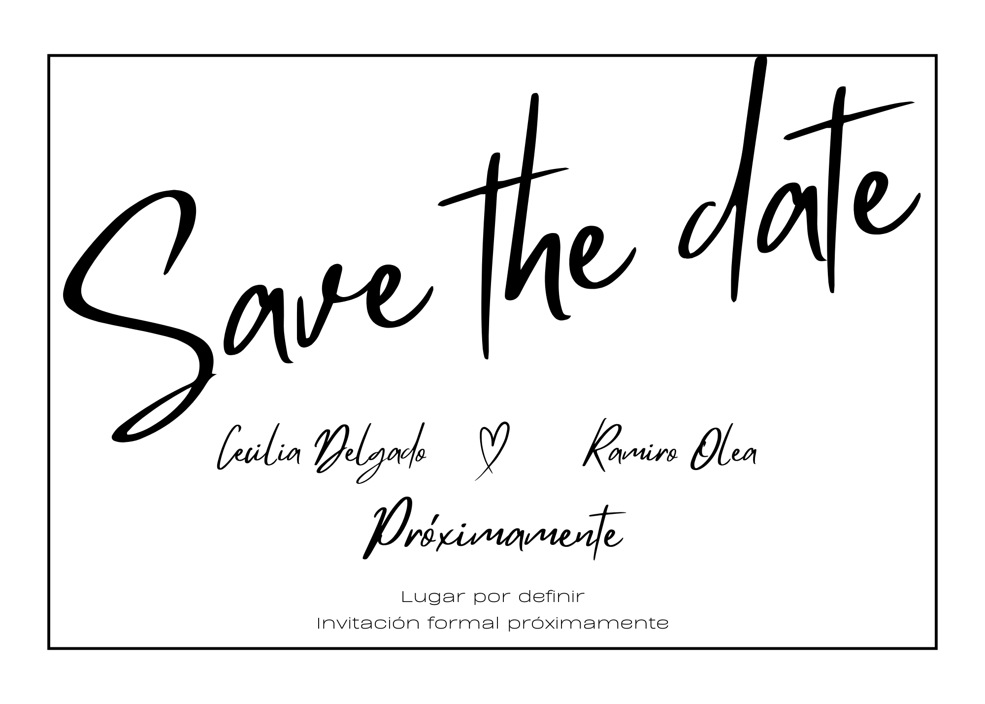 Save the Date - Cecilia y Ramiro